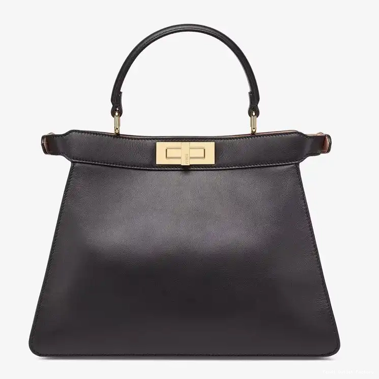 Cheap HOT Bag Peekaboo Medium Fendi Black ISeeU In Laether Nappa 0520